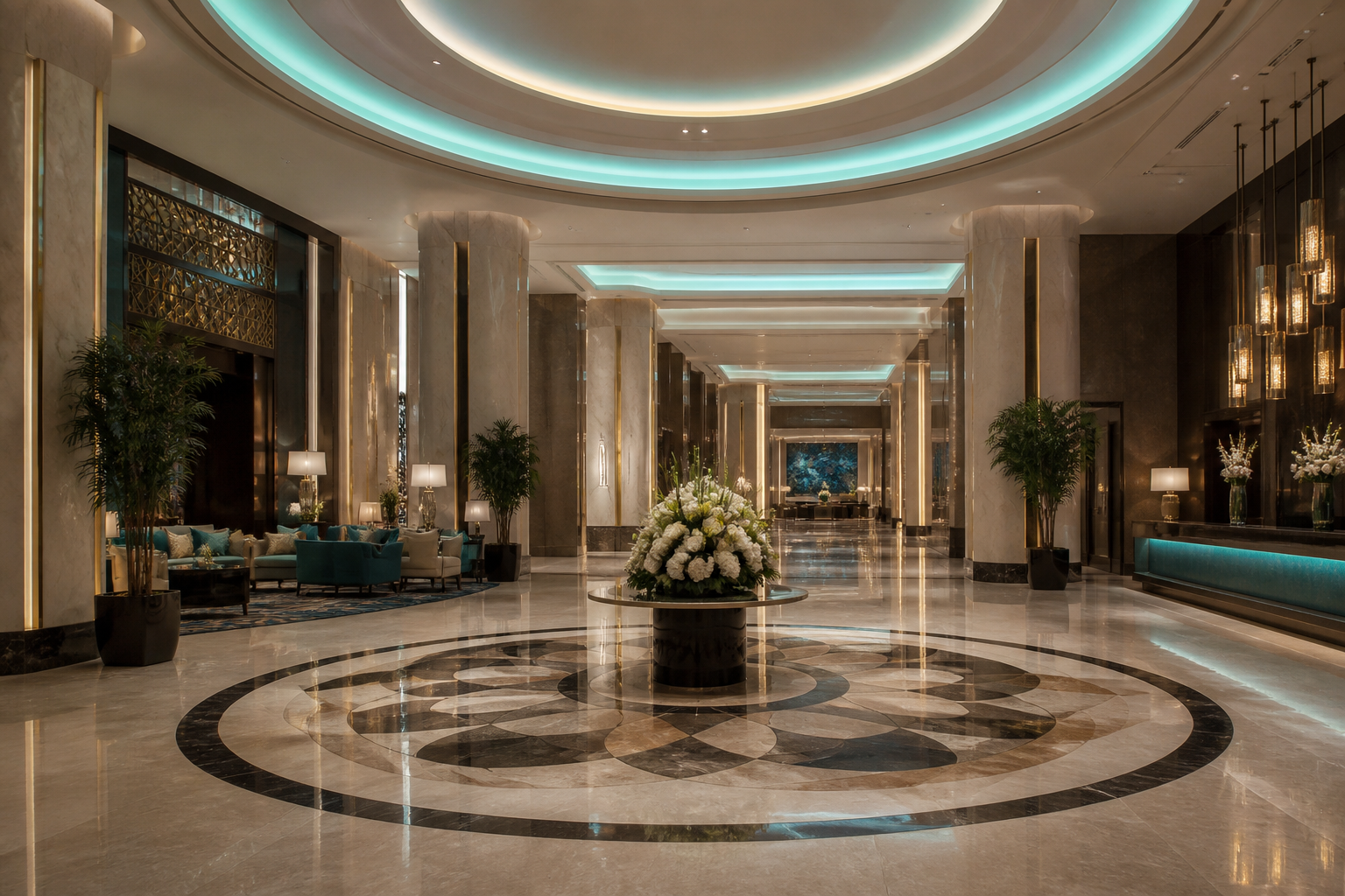 Atrium Tablehouse lobby and hotel entrance